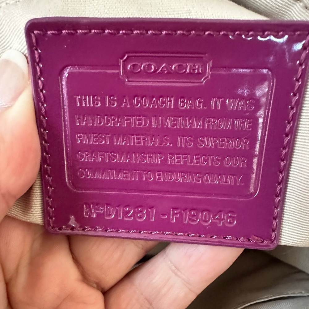 Coach Brown and Pink Tote with Signature Style - Picture 16 of 16